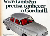 Propaganda anunciando as novidades do Gordini II 1966 e associando sua resistência à do Jeep (fonte: Jorge A. Ferreira Jr.).