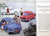 Publicidade de março de 1959 aunciando o acordo Willys-Renault para a produção do Dauphine no Brasil, com meta de atingir, em meados de 1960, 50.000 unidades/ano com 95% de conteúdo nacional.