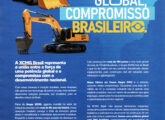Montadora de máquinas chinesas com reduzido coteúdo local, a XCMG exalta o "DNA brasileiro" de seus produtos; a propaganda é de junho de 2025.