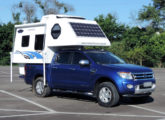 Camper Duaron Hard Top sobre picape Ford Ranger.