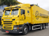 Scania P 310 6x2 com cabine blindada pela Steel Truck.