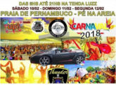 Cartaz da festa de "lançamento" do Thunder, no Carnaval de 2018; por ter sido autorizado como evento religioso, e não comercial, foi suspenso pela Prefeitura de Guarujá; Luzz é o nome da igreja criada por Gustavo Reis.