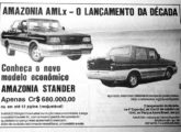 Publicidade de 1990 anunciando a versão simplificada Stander, porém estampando imagens do modelo top AMLx.