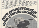 Colheitadeira De Antoni em publicidade de junho de 1972.