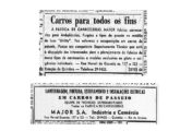 Duas pequenas publicidades de jornal de 5 (acima) e 25 de maio de 1956.