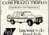 Anúncio de jornal de 1990 mostrando uma cabine-dupla LBL sobre Ford F-1000 (fonte: Jorge A. Ferreira Jr.).