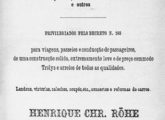 1891: primeiro anúncio de página inteira da firma Henrique Christiano Röhe.