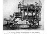 Esta propaganda, de 1905, reproduz (em português e alemão) os comentários elogiosos da revista prussiana Deutsche Fahrzeug-Technik a um de seus carros fúnebres.
