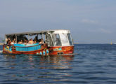 Ônibus anfíbio da Rio Splash Tours.