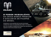 Em 2024 a linha RAM (nacional e importada) conquistou o Prêmio Lótus pela liderança da marca no mercado de caminhões semileves; a propaganda é de março de 2025.