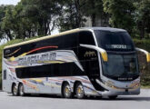 DD em chassi Scania K 450 C da empresa Guaçu Tur, de Cascavel (PR).