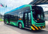 Em janeiro de 2026 dois ônibus 100% elétricos Attivi entraram em operação no pátio do Aeroporto Internacional de Confins (MG) (fonte: Jorge A. Ferreira Jr.).