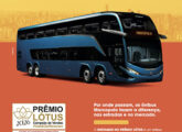 Propaganda institucional Marcopolo de março de 2026 registrando a conquista do Prêmio Lótus 2026 como "Marca de Carroceria Rodoviária".