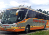Paradiso 1050 sobre Scania K 340 da empresa chilena Cruz del Sur; a foto foi tomada em 2018 em Puerto Montt, no extremo Sul do país (foto: Sergio Arteaga / Tatobuses).