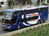 Também com mecânica Scania, este DD pertenceu ao Expreso Sudamericano, empresa peruana que atendia a linhas entre Lima e o Norte do país (foto: Alexander Fernandez / Fan Bus Peru).