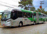 Millenium BRT II sobre chassi Scania K310A 6x2 com janelas de correr e embarque em plataforma operando no sistema integrado de Sorocaba (SP) (foto: Weslley Kevin Batista / onibusbrasil).