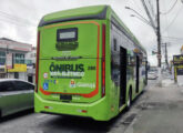 O mesmo elétrico de Guarujá em vista traseira (foto: Andrey Millennium V / onibusbrasil).