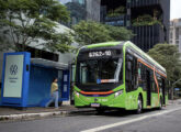 Millennium em chassi elétrico Volkswagen, quando do início dos testes de uso em São Paulo (SP), em maio de 2025.
