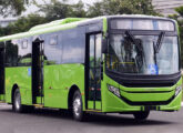 eApache - ônibus convencional elétrico apresentado em junho de 2025, aqui na versão mais longa.