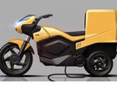 Triciclo MT15C, projetado pela Motiva para transporte de cargas leves urbanas.